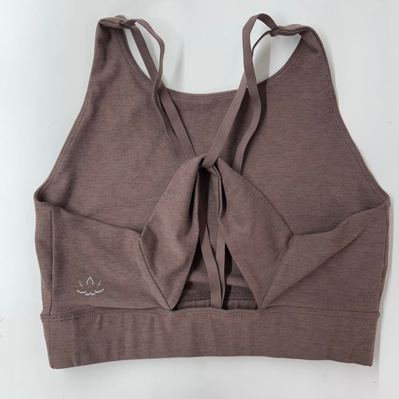 Beyond Yoga Spacedye Enlighten Long Line Bra Tank Women's Size Medium Brown - Picture 2 of 7